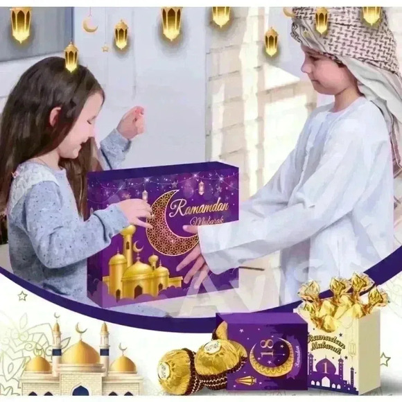 Ramadan Advent Calendar Purple Gold One Size NEW IN BOX! - Picture 6 of 10